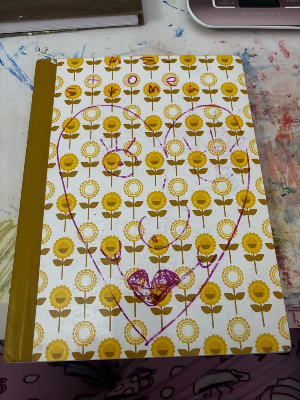 Sunflower Pattern Hardcover Notebook